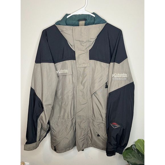 Columbia Titanium Omni-Tech Waterproof Breathable Jacket Men's Large Vintage - Picture 1 of 5